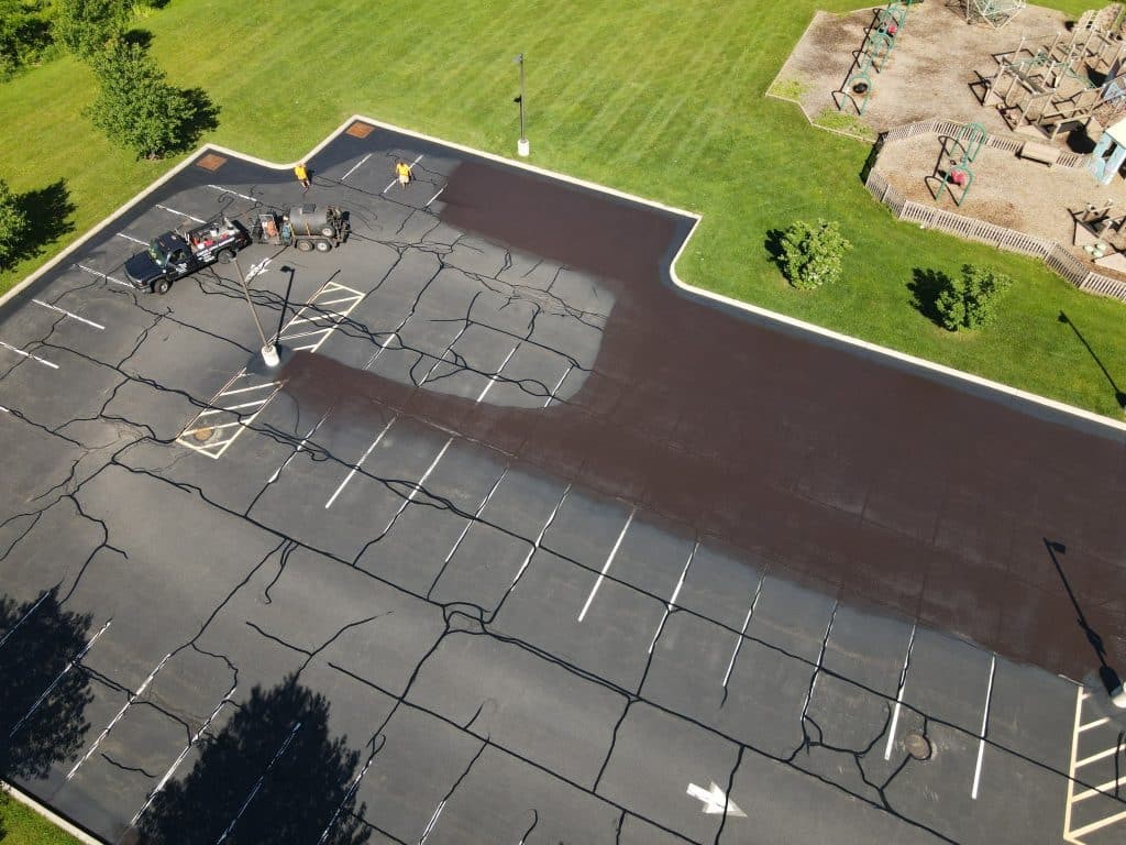 Parking Lot Sealcoating by W&W Asphalt